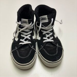 Vans Youth Boys 1 Classic Black White High Top Old Skool Sneakers Shoes